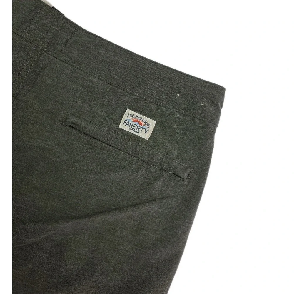 Faherty All Day Shorts Mens 30 GREEN‎ Golf Performance Stretch Drawstring